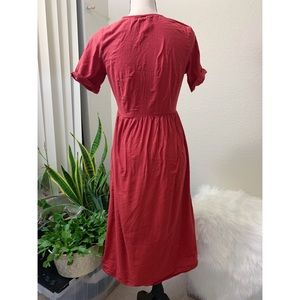 Japna Dresses - Japna Button Down Midi Button Down Terra-cotta Japna Dresses - Japna Button Down Midi Button Down Terra-cotta